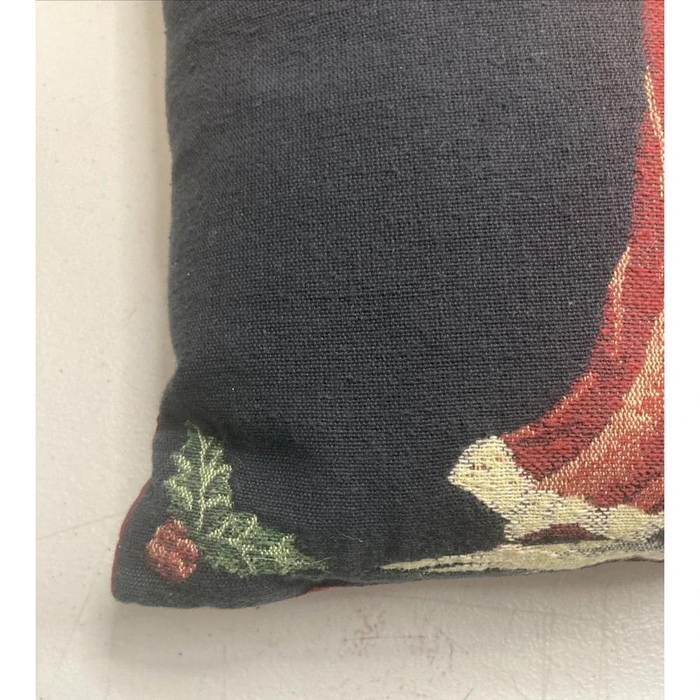 Vtg Old World Santa‎ Claus Father Christmas Tapestry Pillow 16 in x 15 in x 3 in